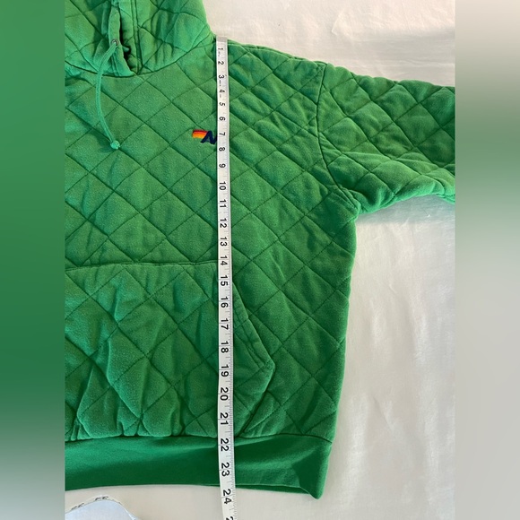 Aviator Nation Green Quilted Hoodie - Picture 5 of 15